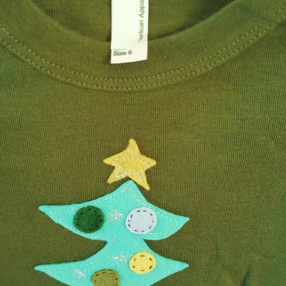 American Apparel XMAS TREE Toddler Tee Shirt Custom Made NWT Designer Kids Wear - Picture 6 of 8